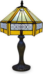 Tiffany Table Lamp Handcrafted Stained Glass Lampshade Stunning