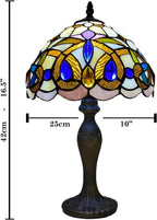 Tiffany Table Lamp Handcrafted Stained Glass Lampshade Stunning