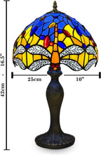 Tiffany Table Lamp Handcrafted Stained Glass Lampshade Stunning