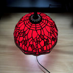 Tiffany Table Lamp Handcrafted Stained Glass Lampshade Stunning
