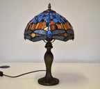 Tiffany Table Lamp Handcrafted Stained Glass Lampshade Stunning