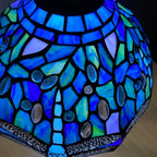 Tiffany Table Lamp Handcrafted Stained Glass Lampshade Stunning