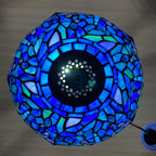 Tiffany Table Lamp Handcrafted Stained Glass Lampshade Stunning