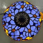 Tiffany Table Lamp Handcrafted Stained Glass Lampshade Stunning