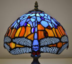 Tiffany Table Lamp Handcrafted Stained Glass Lampshade Stunning