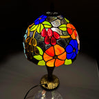 Tiffany Table Lamp Handcrafted Stained Glass Lampshade Stunning
