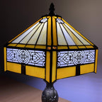 Tiffany Table Lamp Handcrafted Stained Glass Lampshade Stunning
