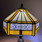 Tiffany Table Lamp Handcrafted Stained Glass Lampshade Stunning