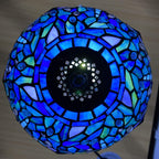Tiffany Table Lamp Handcrafted Stained Glass Lampshade Stunning