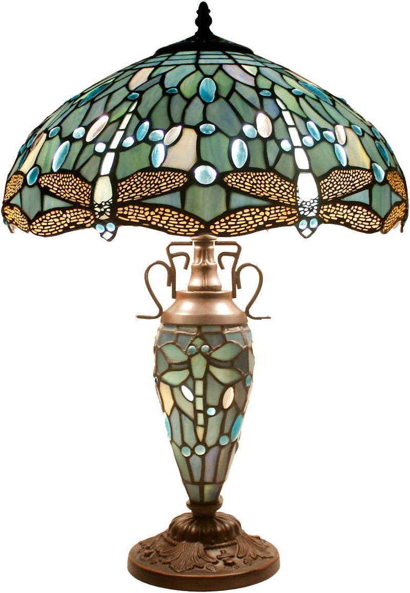 Tiffany Table Lamp Sea Stained Glass Dragonfly Style