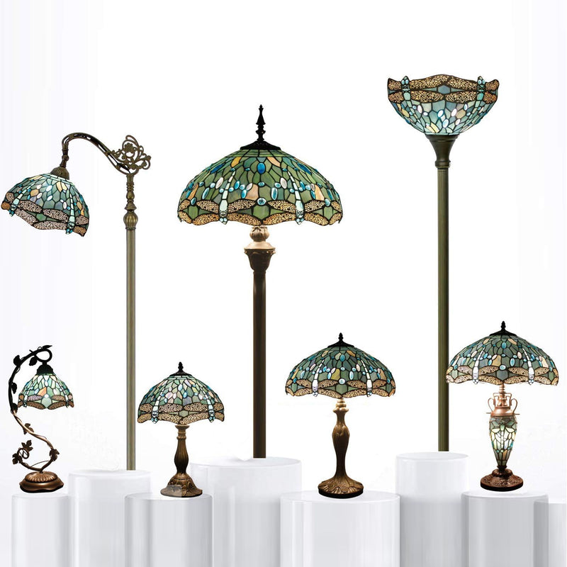 Tiffany Table Lamp Sea Stained Glass Dragonfly Style