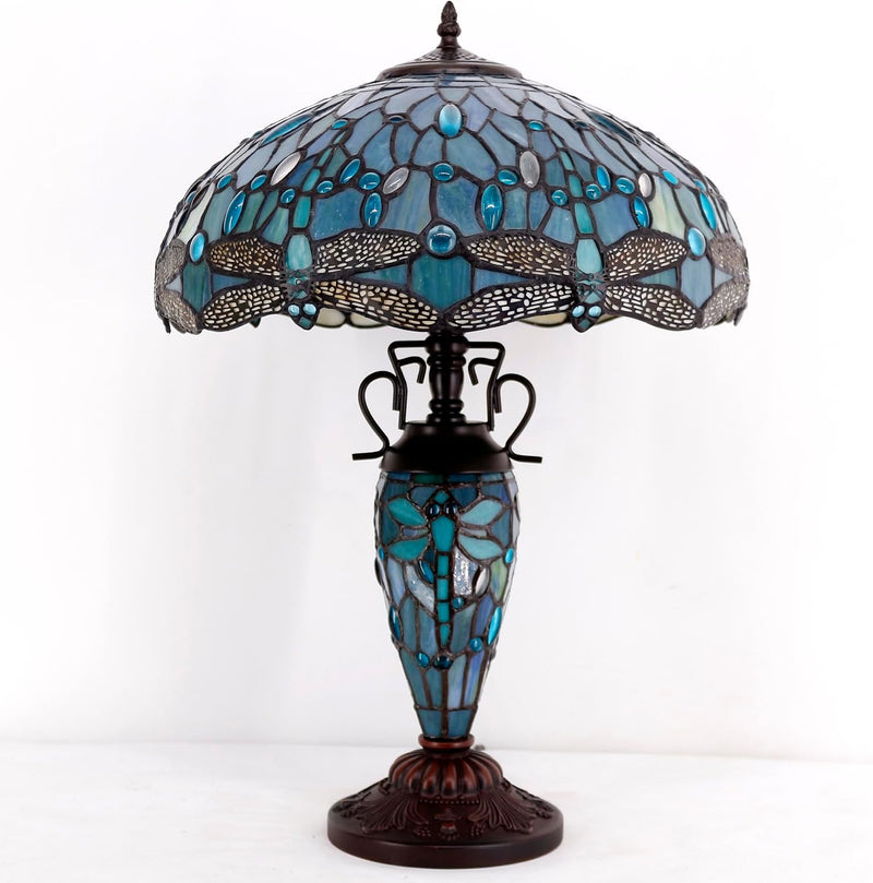 Tiffany Table Lamp Sea Stained Glass Dragonfly Style