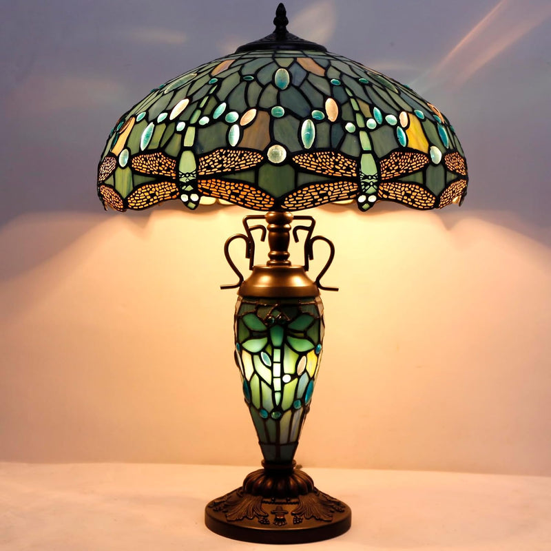 Tiffany Table Lamp Sea Stained Glass Dragonfly Style