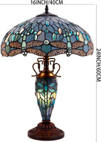 Tiffany Table Lamp Sea Stained Glass Dragonfly Style
