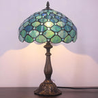 Tiffany Table Lamp Stained Glass 12x12x19 Inch Sea