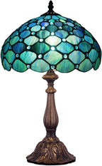 Tiffany Table Lamp Stained Glass 12x12x19 Inch Sea