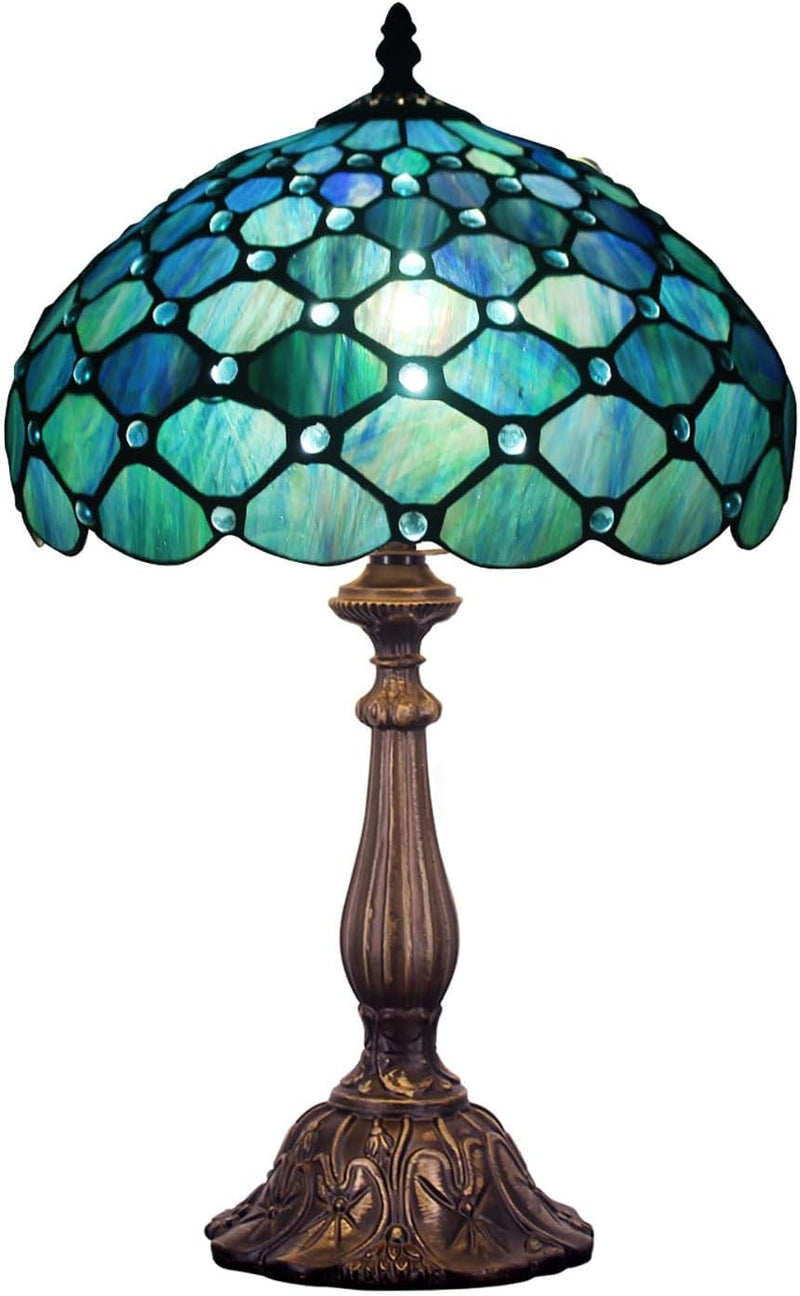 Tiffany Table Lamp Stained Glass 12x12x19 Inch Sea
