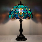 Tiffany Table Lamp Stained Glass 12x12x19 Inch Sea