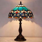 Tiffany Table Lamp Stained Glass 12x12x19 Inch Sea