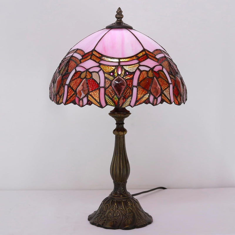 Tiffany Table Lamp Stained Glass 12x12x19 Inch Sea