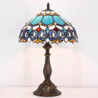 Tiffany Table Lamp Stained Glass 12x12x19 Inch Sea