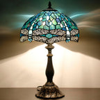 Tiffany Table Lamp Stained Glass 12x12x19 Inch Sea