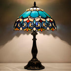 Tiffany Table Lamp Stained Glass 12x12x19 Inch Sea