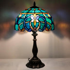 Tiffany Table Lamp Stained Glass 12x12x19 Inch Sea