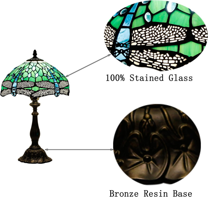 Tiffany Table Lamp Stained Glass 12x12x19 Inch Sea