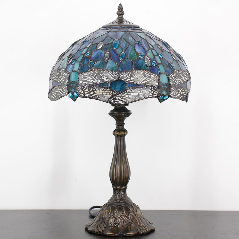 Tiffany Table Lamp Stained Glass 12x12x19 Inch Sea