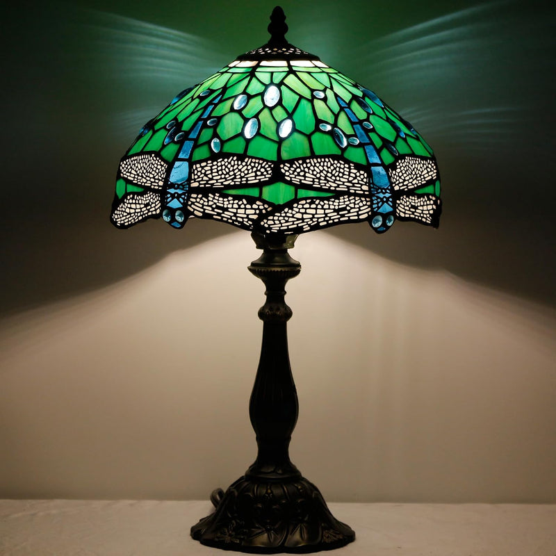 Tiffany Table Lamp Stained Glass 12x12x19 Inch Sea