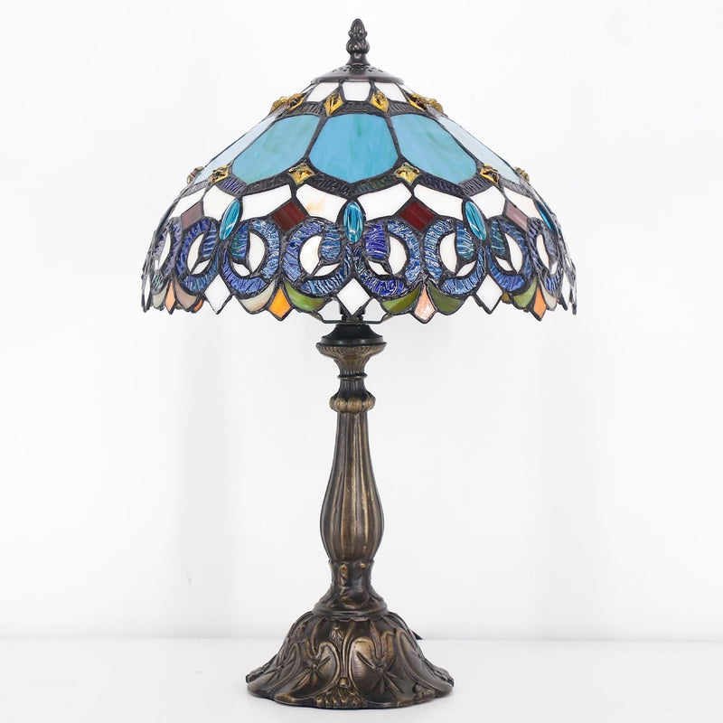 Tiffany Table Lamp Stained Glass 12x12x19 Inch Sea