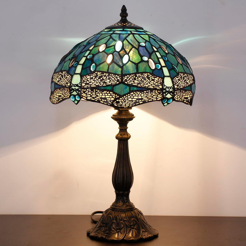 Tiffany Table Lamp Stained Glass 12x12x19 Inch Sea