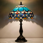 Tiffany Table Lamp Stained Glass 12x12x19 Inch Sea