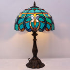 Tiffany Table Lamp Stained Glass 12x12x19 Inch Sea