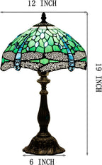 Tiffany Table Lamp Stained Glass 12x12x19 Inch Sea