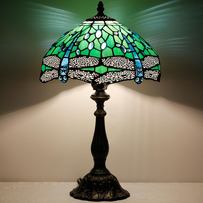 Tiffany Table Lamp Stained Glass 12x12x19 Inch Sea