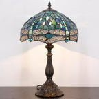 Tiffany Table Lamp Stained Glass 12x12x19 Inch Sea