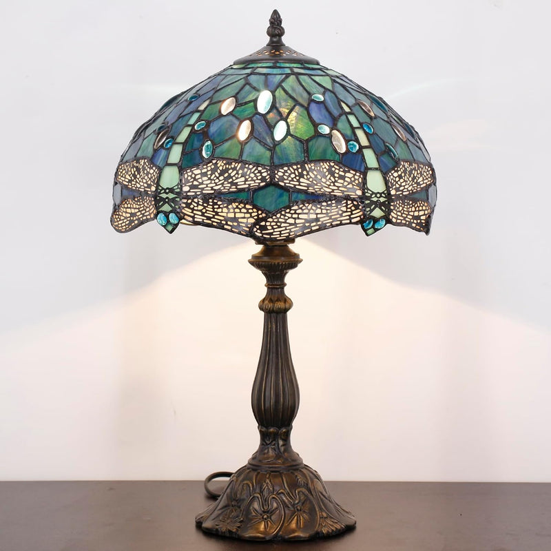 Tiffany Table Lamp Stained Glass 12x12x19 Inch Sea