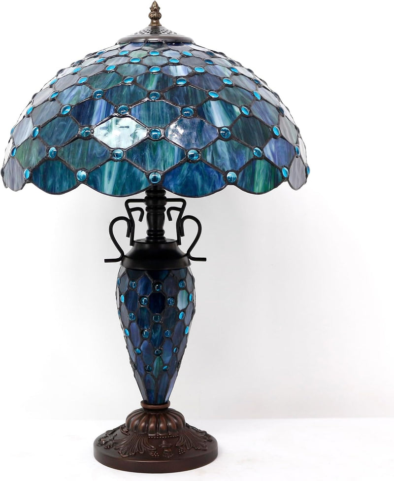 Tiffany Table Lamp Stained Glass 16x16x24 Inch Sea