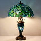Tiffany Table Lamp Stained Glass 16x16x24 Inch Sea