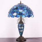 Tiffany Table Lamp Stained Glass 16x16x24 Inch Sea