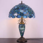 Tiffany Table Lamp Stained Glass 16x16x24 Inch Sea