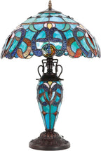 Tiffany Table Lamp Stained Glass 16x16x24 Inch Sea