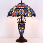 Tiffany Table Lamp Stained Glass Cloudy Style
