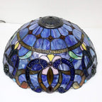 Tiffany Table Lamp Stained Glass Cloudy Style