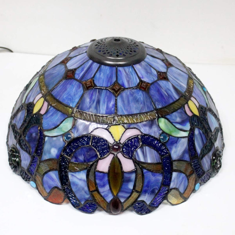 Tiffany Table Lamp Stained Glass Cloudy Style