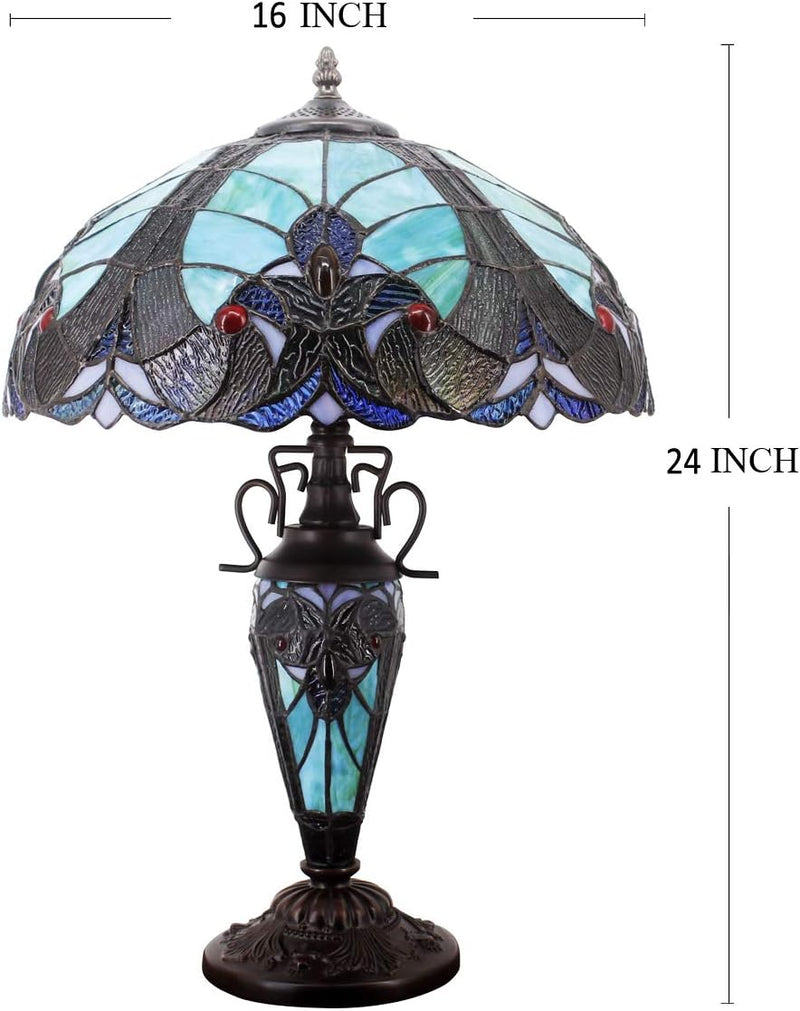 Tiffany Table Lamp Stained Glass Liaison Style