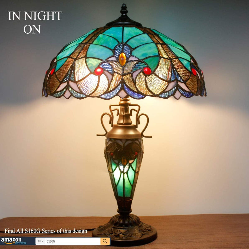 Tiffany Table Lamp Stained Glass Liaison Style