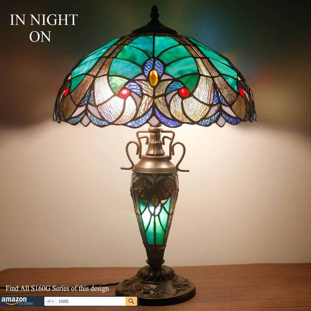 Tiffany Table Lamp Stained Glass Liaison Style